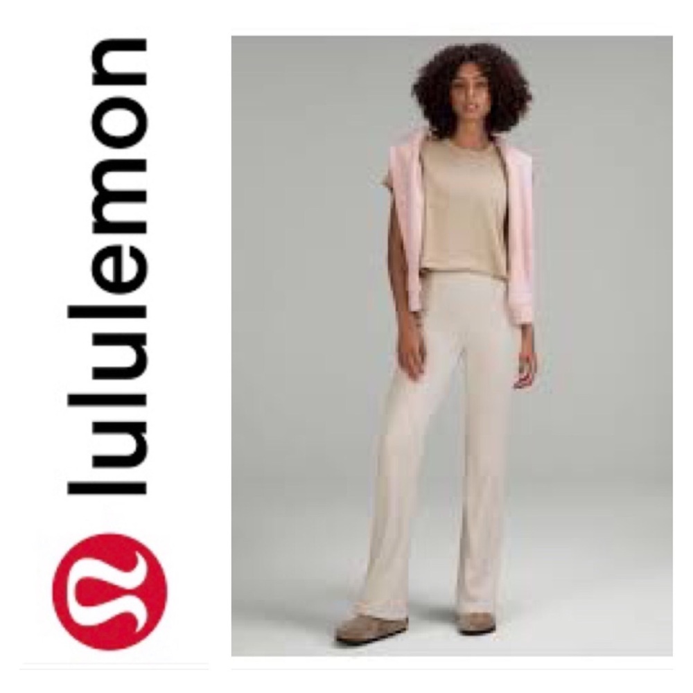 NWT Lululemon Brushed Softstream Rib Zip Flare Pants